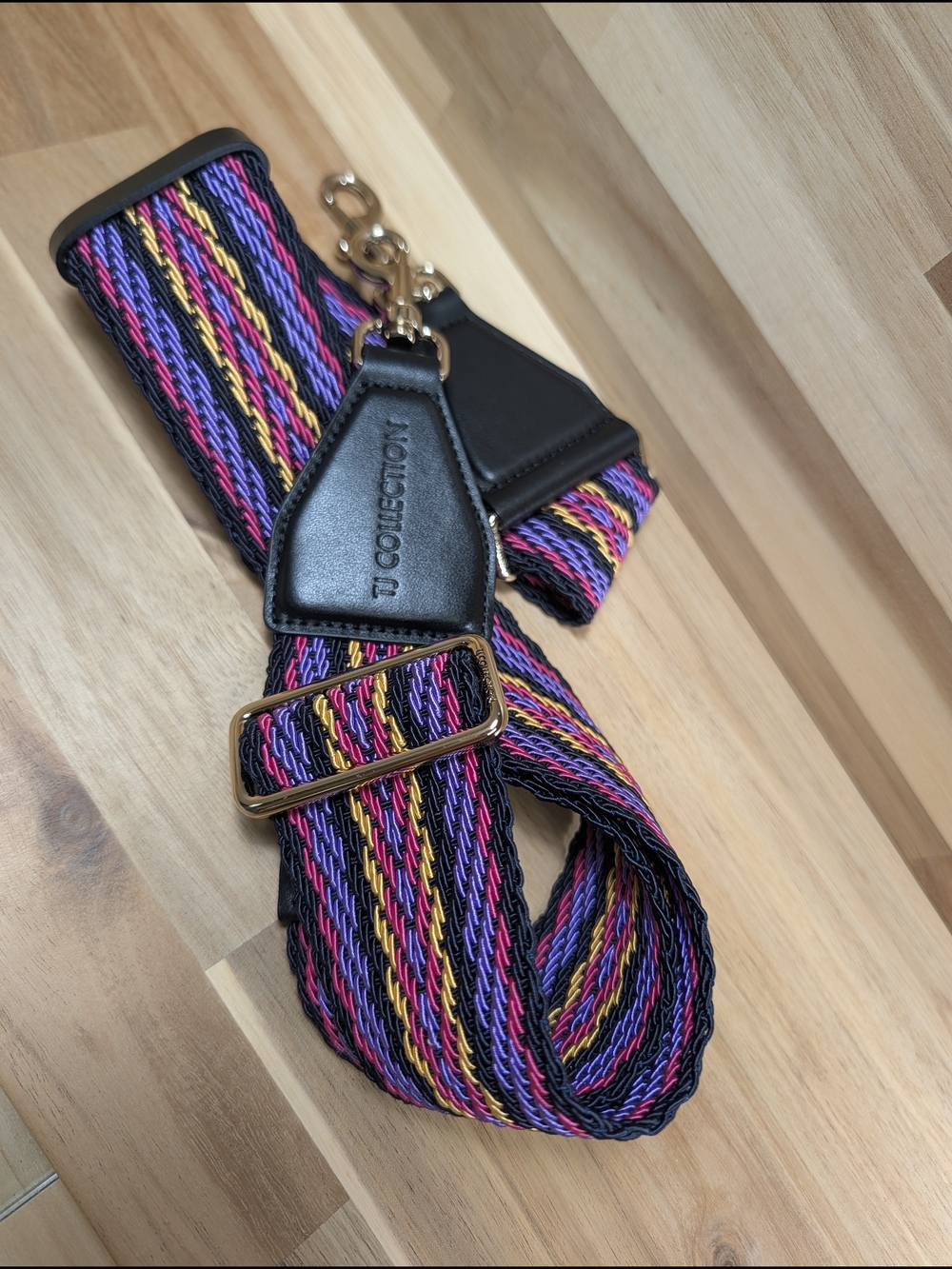 TI Collection Made in Italy Multicolor Wide Adjustable Bag Strap
